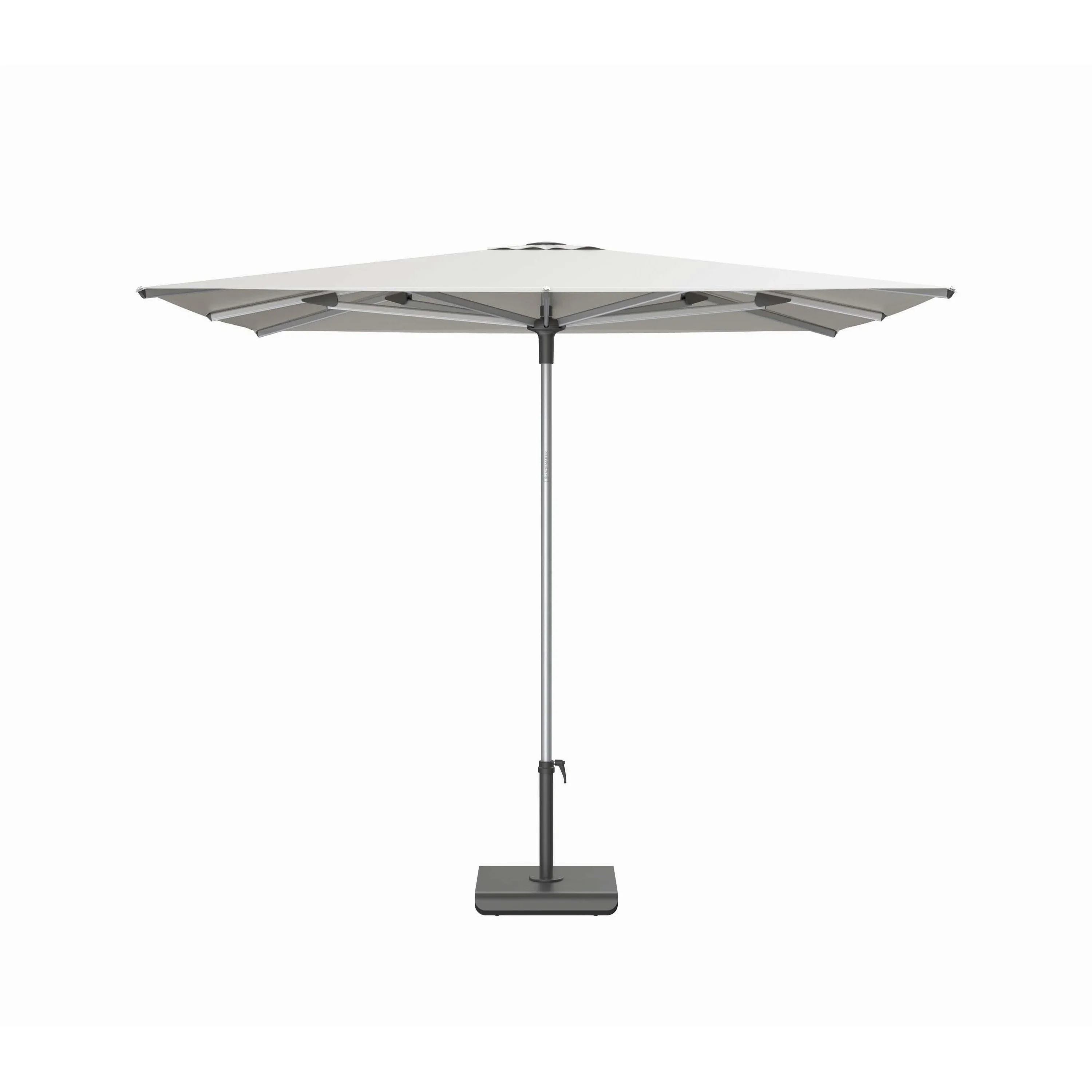 Libra 8′ Silver Frame Square Market Umbrella – Natural Canopy