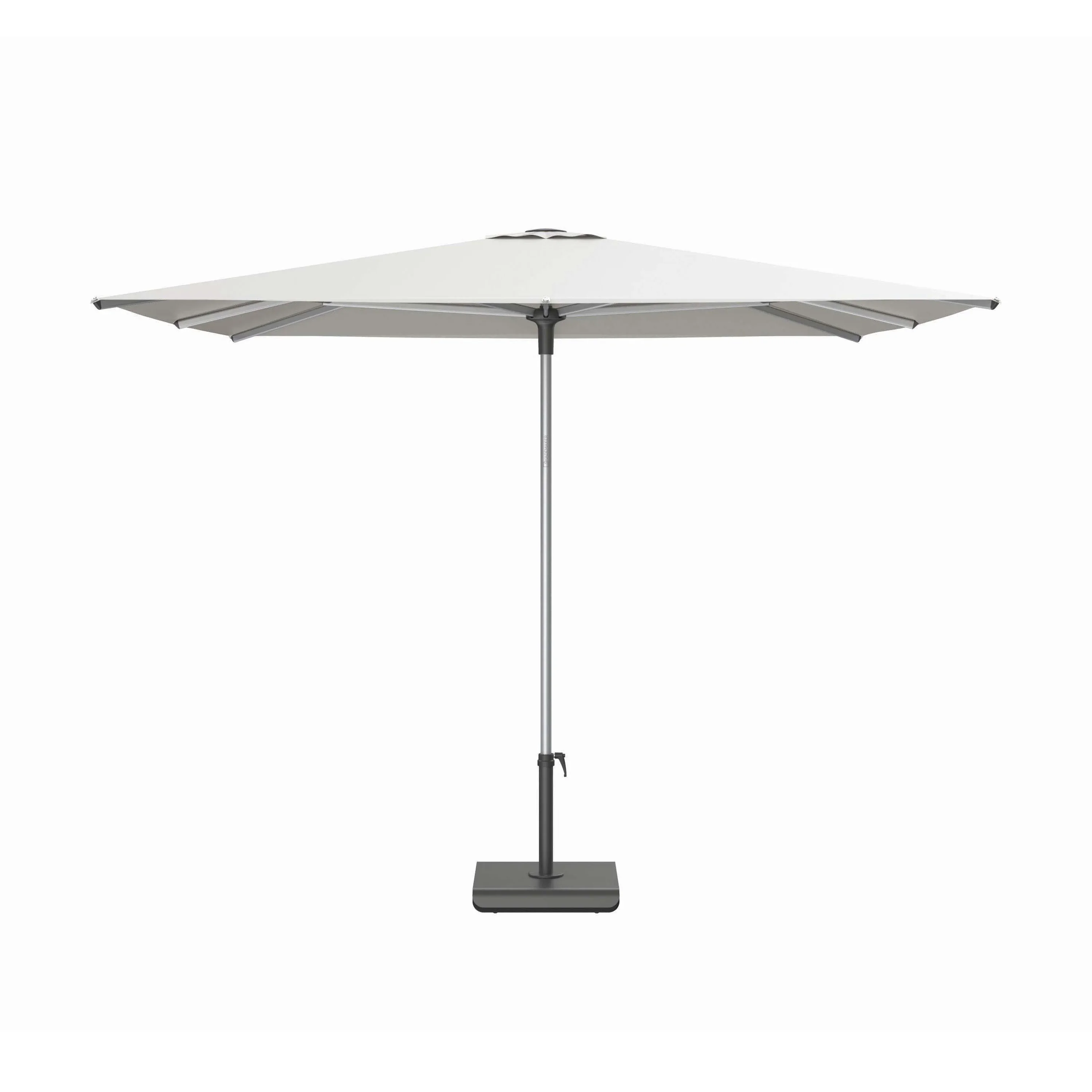 Libra 9′ Silver Frame Square Market Umbrella – Natural Canopy