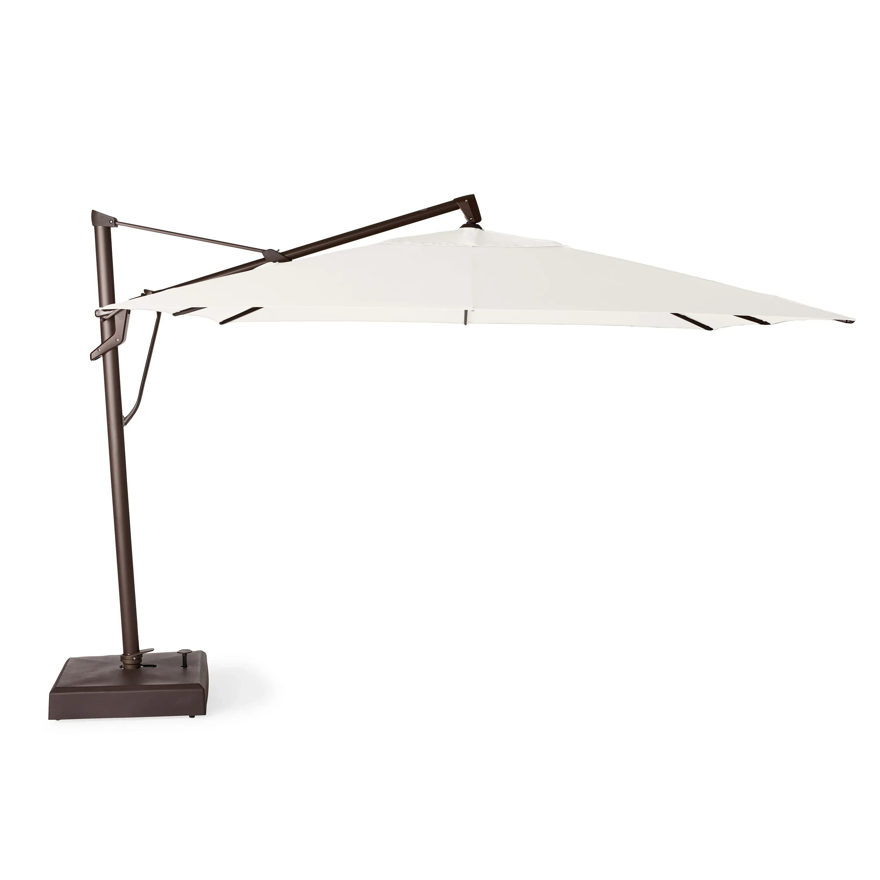 AKZ PLUS 11.5′ Square Cantilever Umbrella – Bronze Frame & Natural Canopy
