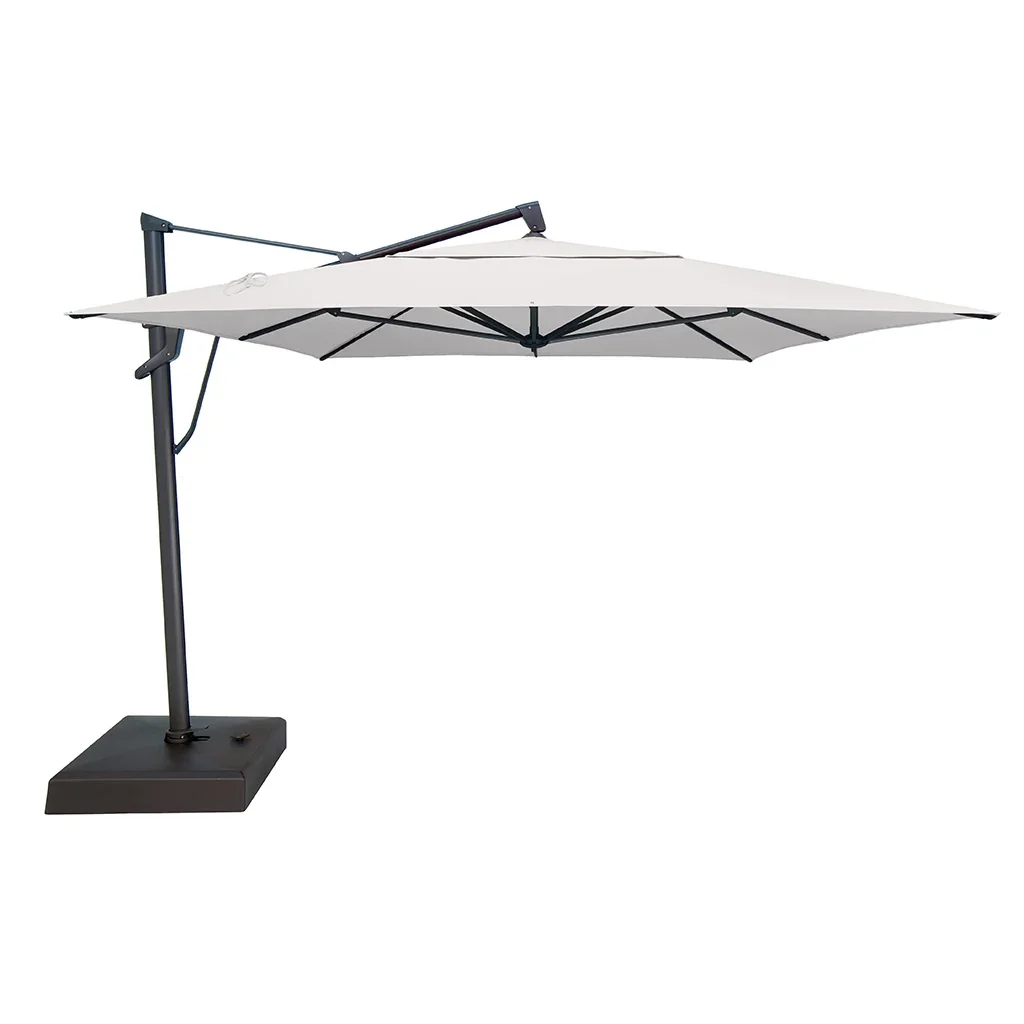 AKZ PLUS 10×13′ Cantilever Umbrella – Black Frame & Natural Canopy