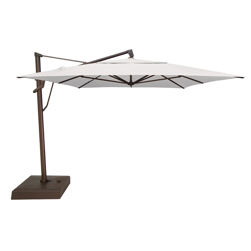 AKZ PLUS 10×13′ Cantilever Umbrella – Bronze Frame & Natural Canopy