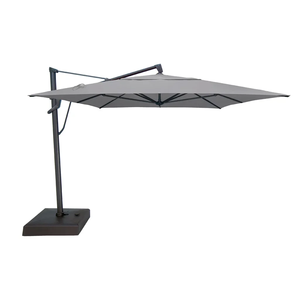 AKZ PLUS 10×13′ Cantilever Umbrella – Black Frame & Granite Canopy