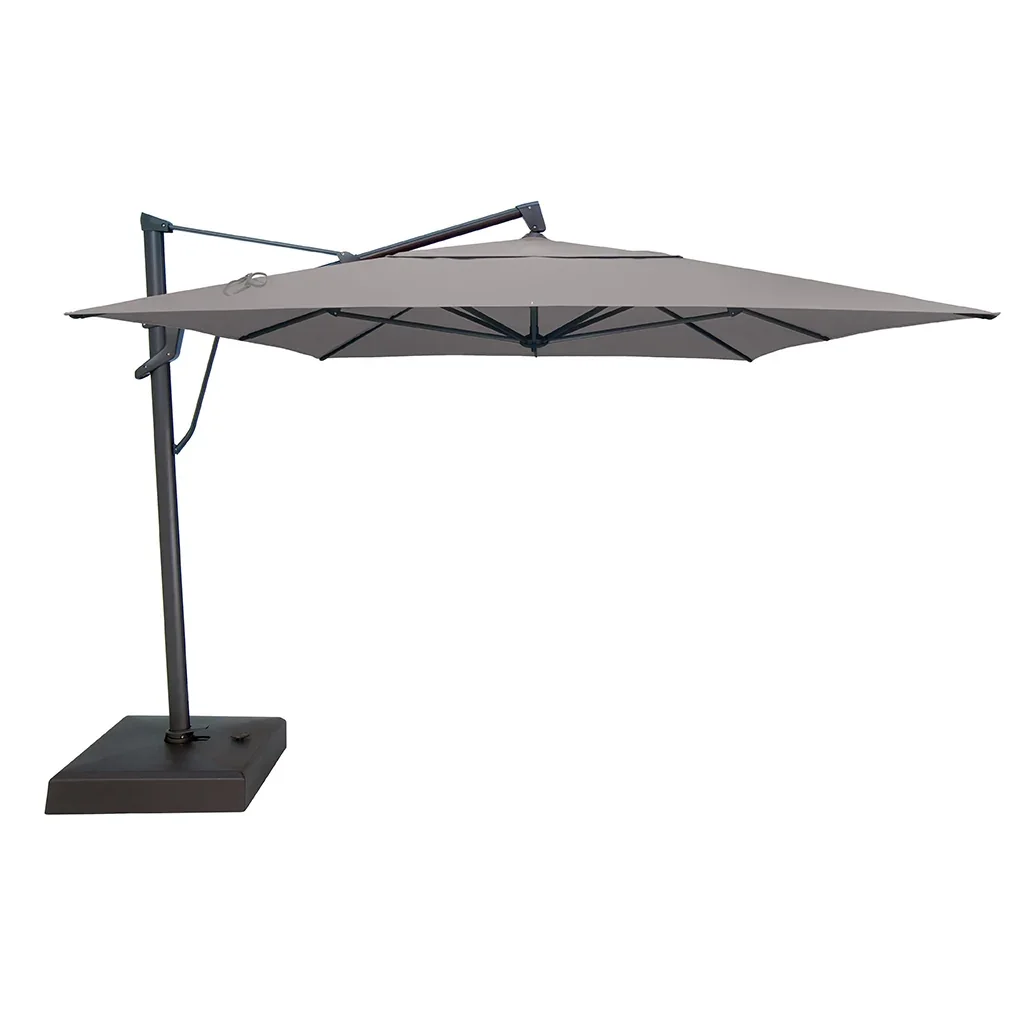 AKZ PLUS 10×13′ Cantilever Umbrella – Black Frame & Charcoal Canopy