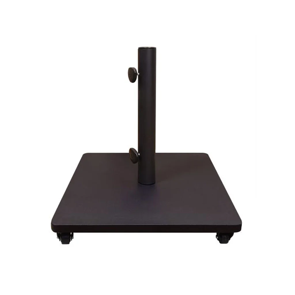 Steel Umbrella Base (120LBS) w/ Casters – Black