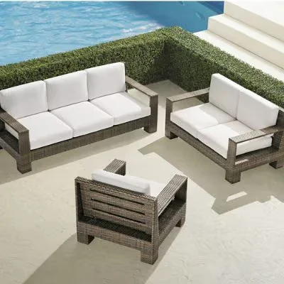 St. Kitts 3-Pc. Sofa Set In Light Kona Wicker