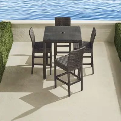 Palermo 5-Pc. Bar Set In Bronze Wicker