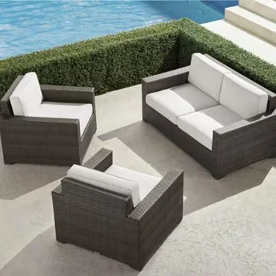 Palermo 3-Pc. Loveseat Set In Bronze Wicker