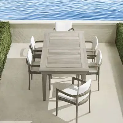 Alessia 7-Pc. Dining Set In Weathered Teak