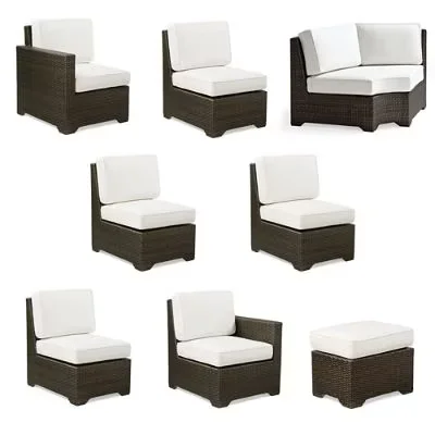 Small Palermo 8-Pc. Modular Set In Bronze Wicker
