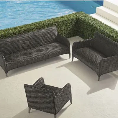 Beckham 3-Pc. Sofa Set In Dark Sienna Wicker
