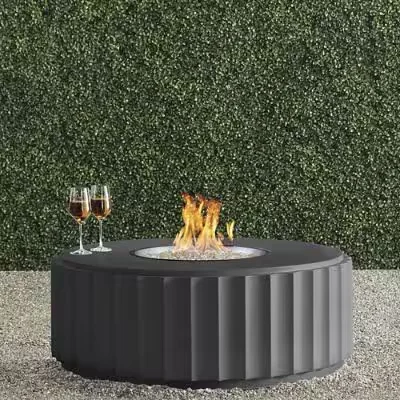 Ensoleille Fire Table In Flat Charcoal