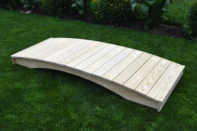 Traditional Pine Plank Garden Bridge – Multiple Sizes