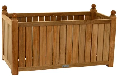 Three Birds Teak 36″ Rectangular Flower Box