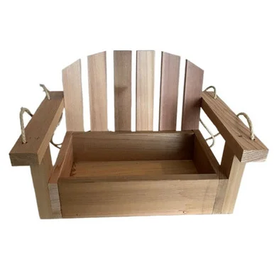 Cedar Swing Style Hanging Planter Or Bird Feeder
